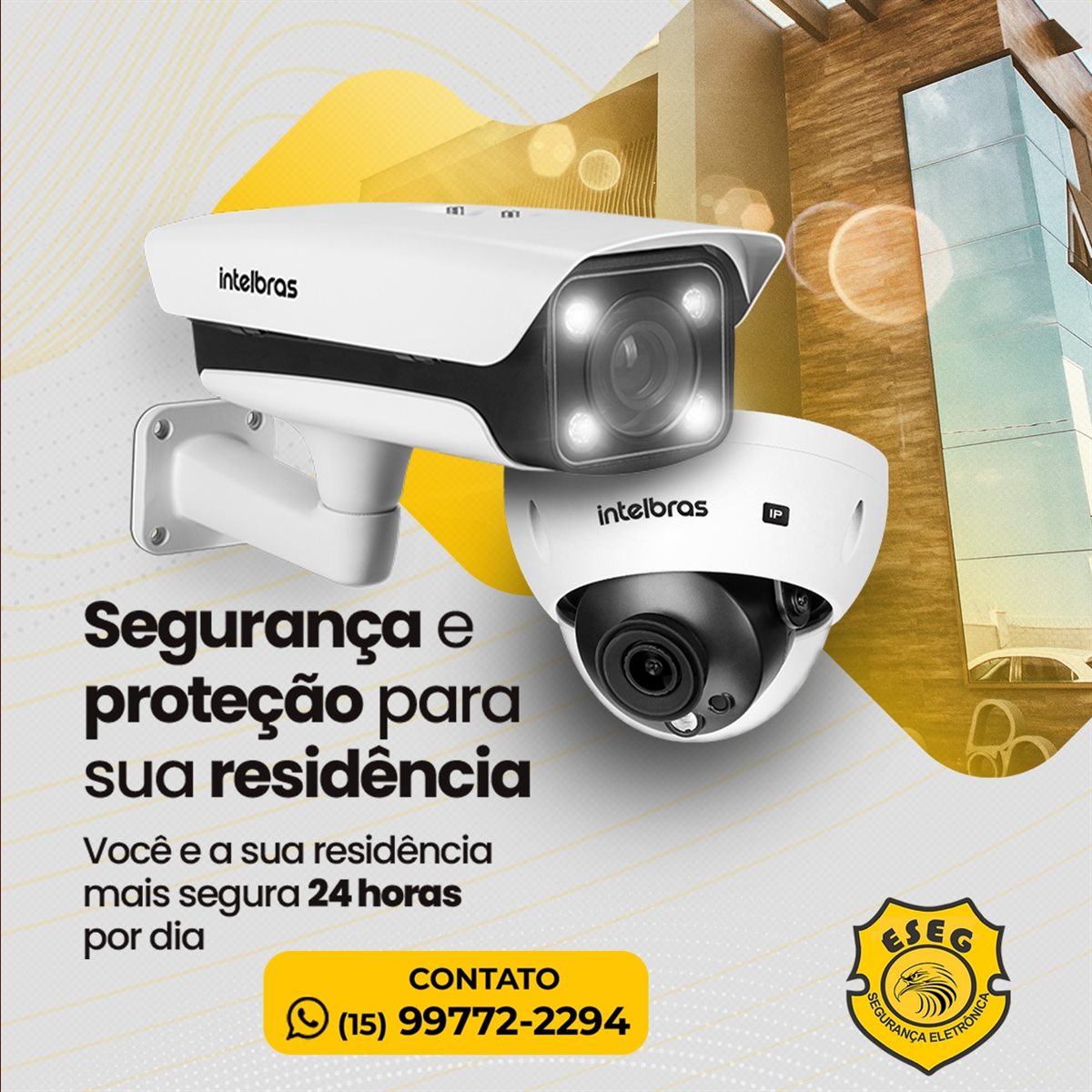 Câmeras modernas e monitoramento de alta performance