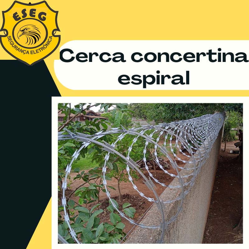 Cerca concertina espiral com alto poder de intimidação